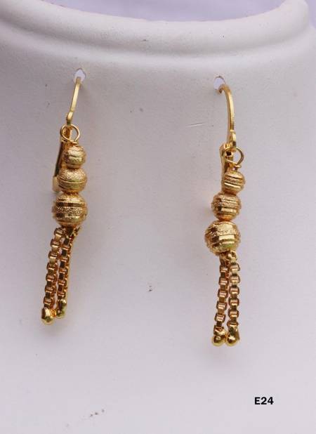 Regular Wear Golden Earrings Collection E24